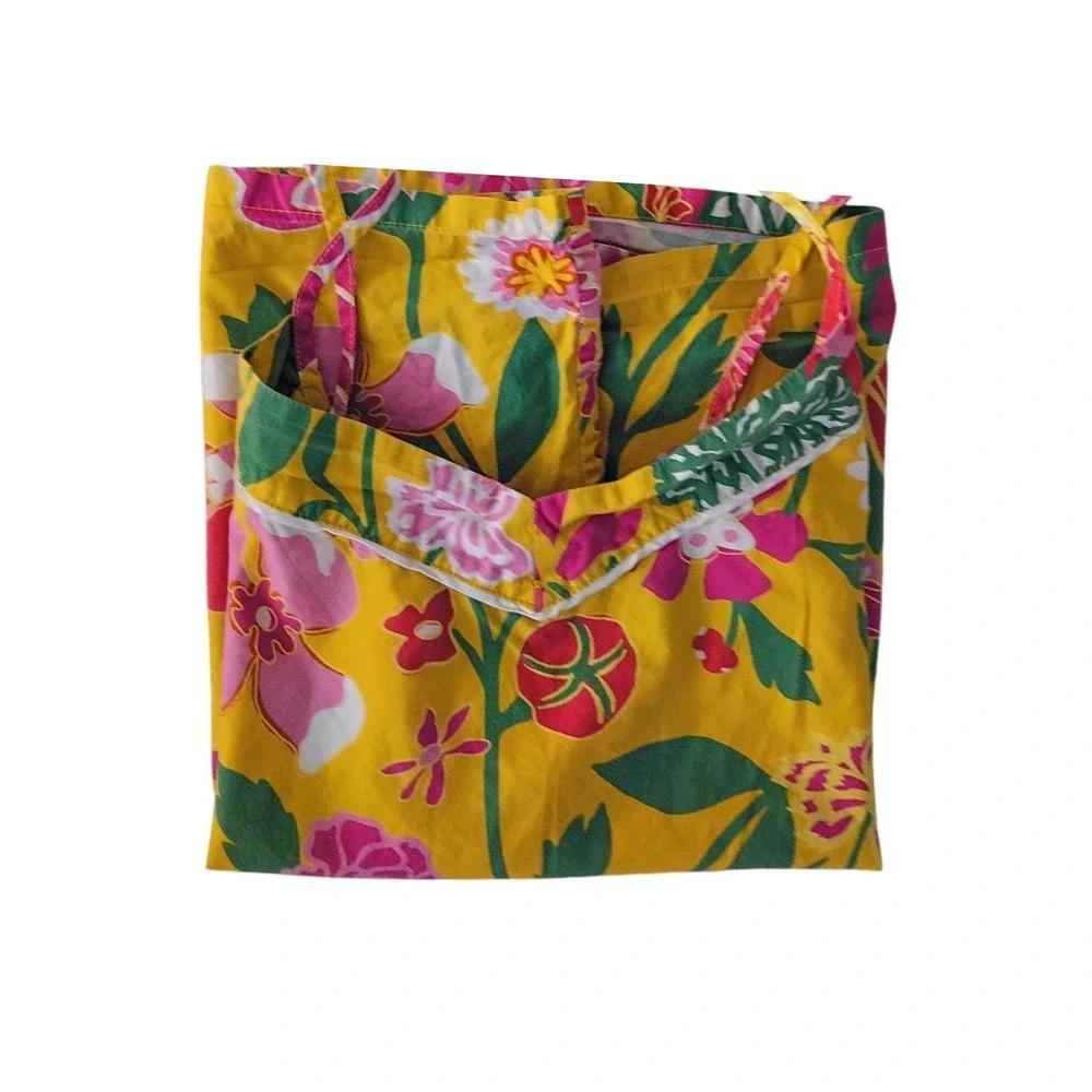 J Crew‎ Yellow Floral Print Cami Tank Top Women's Size M - 100% Cotton